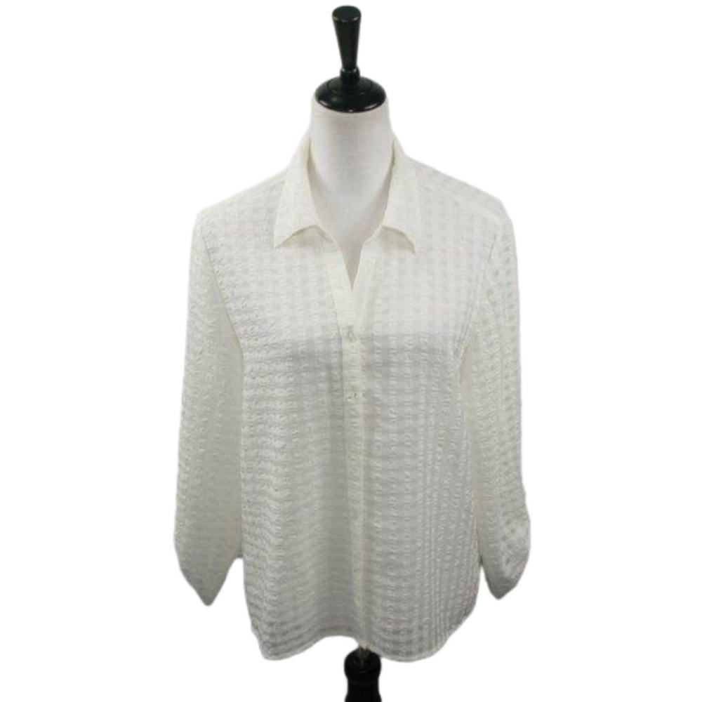 JH Collectibles White Sheer Blouse Size PXL